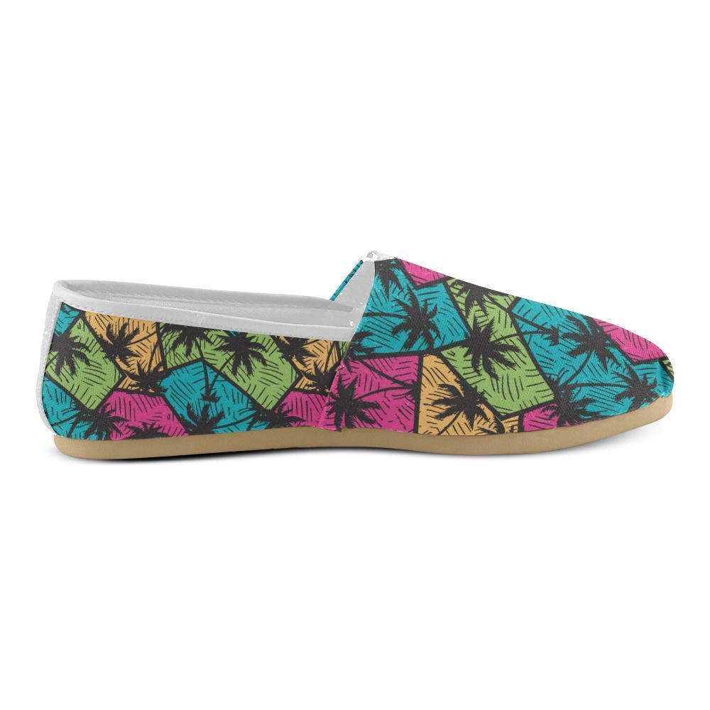Palm Tree Pattern Print Design PT09 Women Casual Shoes-JorJune.com