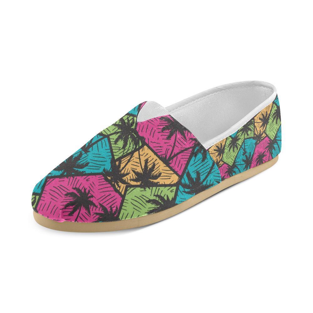 Palm Tree Pattern Print Design PT09 Women Casual Shoes-JorJune.com
