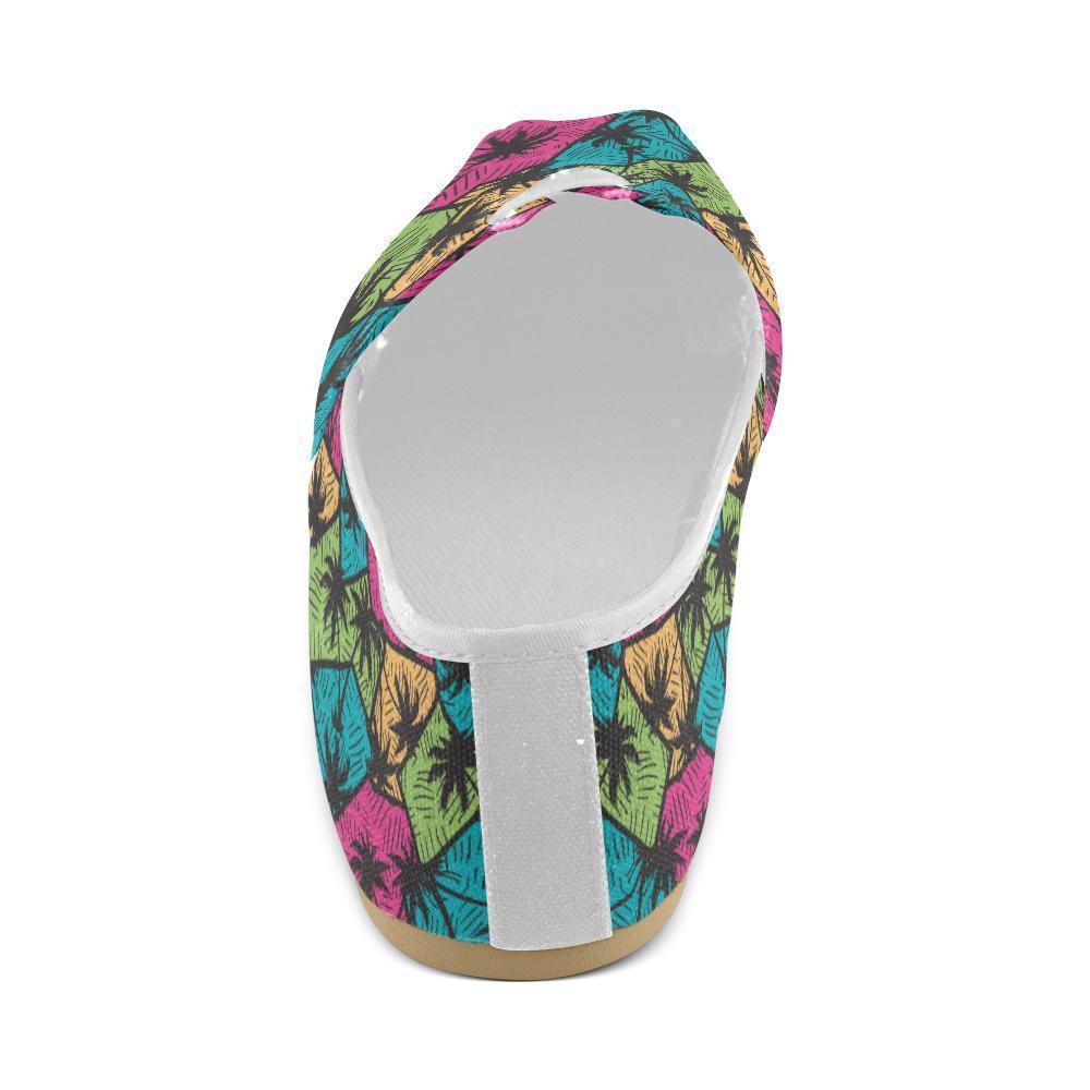 Palm Tree Pattern Print Design PT09 Women Casual Shoes-JorJune.com