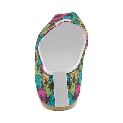Palm Tree Pattern Print Design PT09 Women Casual Shoes-JorJune.com