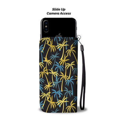 Palm Tree Pattern Wallet Phone Case