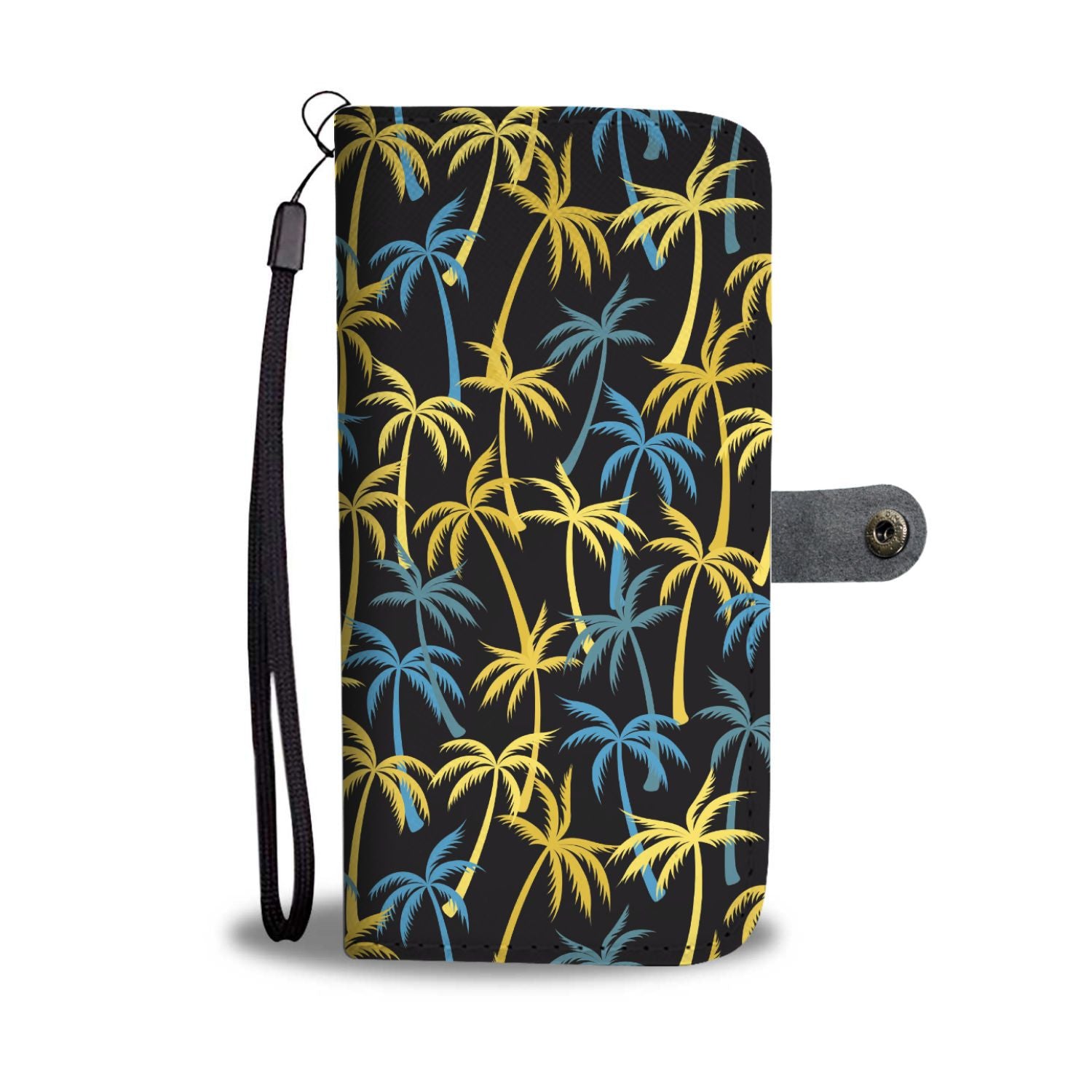 Palm Tree Pattern Wallet Phone Case