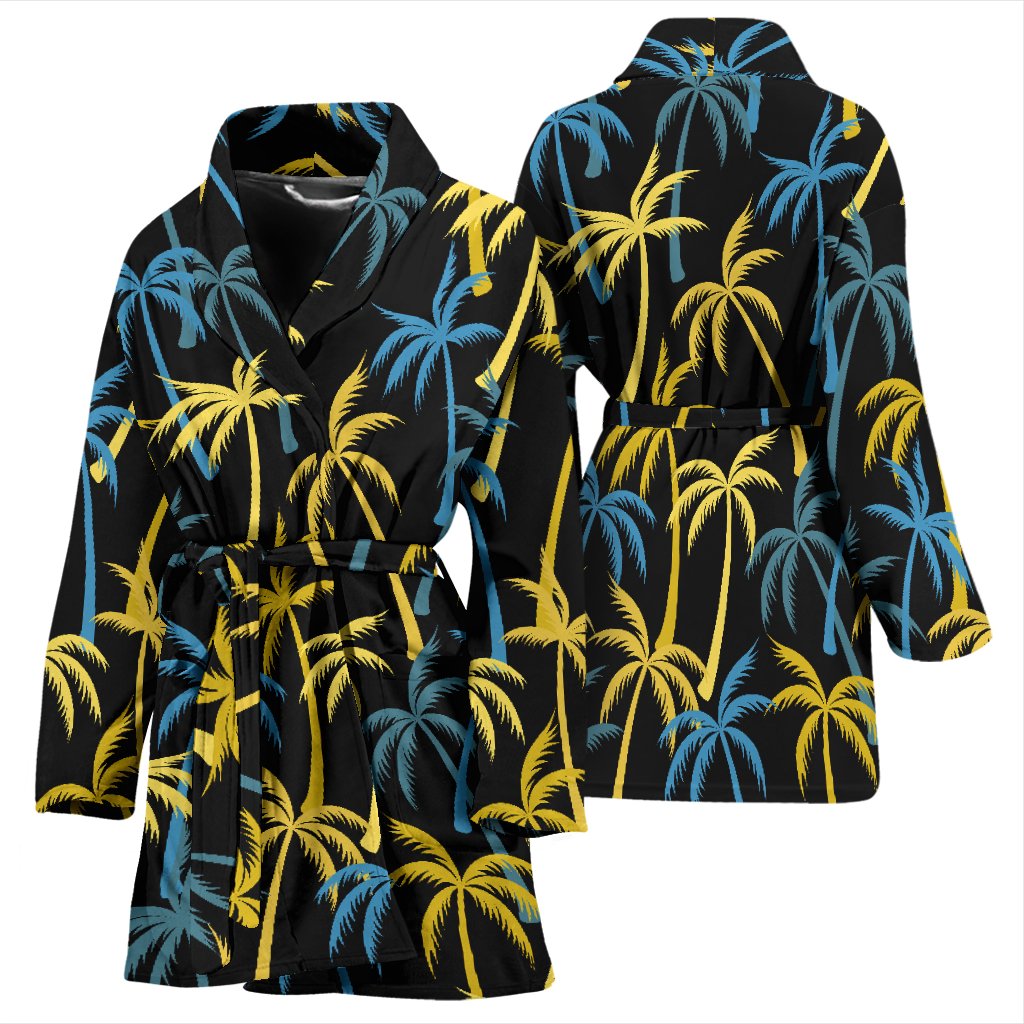 Palm Tree Pattern Women Bath Robe