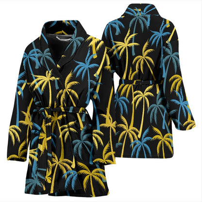 Palm Tree Pattern Women Bath Robe