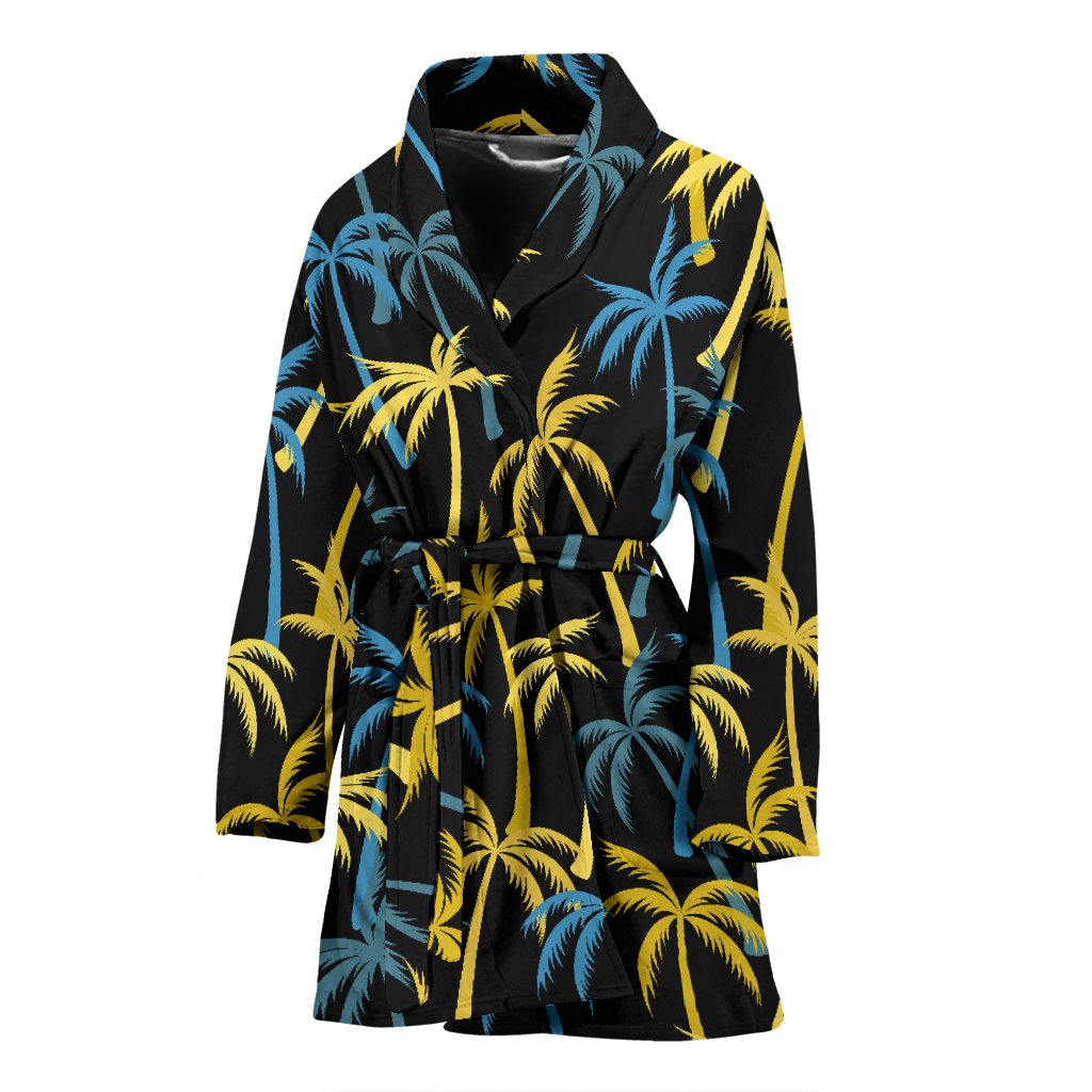 Palm Tree Pattern Women Bath Robe