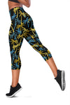 Palm Tree Pattern Women Capris