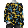 Palm Tree Pattern Women Crewneck Sweatshirt