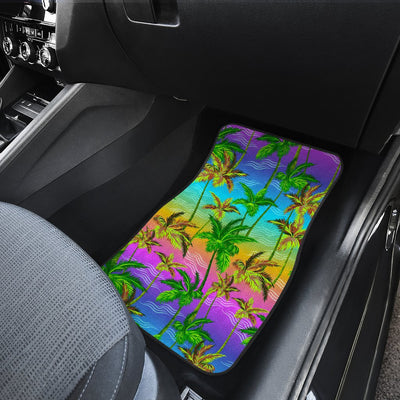 Palm Tree Rainbow Pattern Car Floor Mats