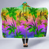 Palm Tree Rainbow Pattern Hooded Blanket-JORJUNE.COM