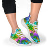 Palm Tree Rainbow Pattern Mesh Knit Sneakers Shoes