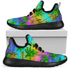 Palm Tree Rainbow Pattern Mesh Knit Sneakers Shoes