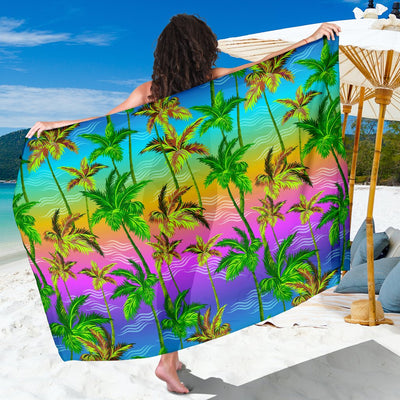 Palm Tree Rainbow Pattern Sarong Pareo Wrap