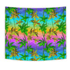 Palm Tree Rainbow Pattern Tapestry