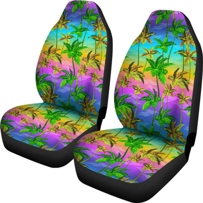Palm Tree Rainbow Pattern Universal Fit Car Seat Covers