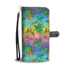 Palm Tree Rainbow Pattern Wallet Phone Case