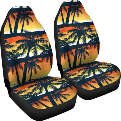 Palm Tree Sunset Design Print Universal Fit Car Seat Covers