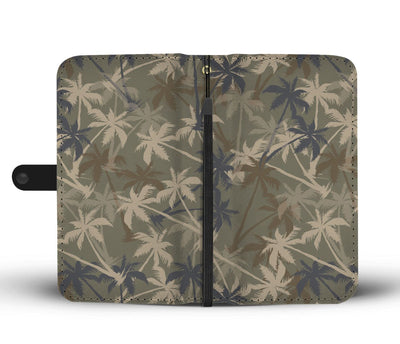 Palm Tree Camouflage Wallet Phone Case