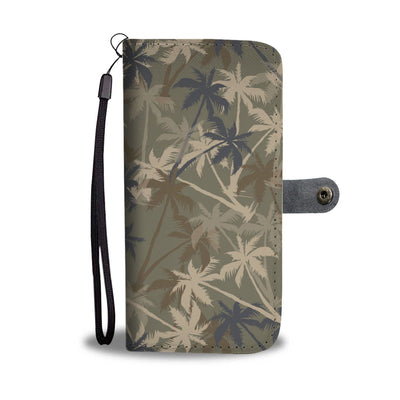 Palm Tree Camouflage Wallet Phone Case