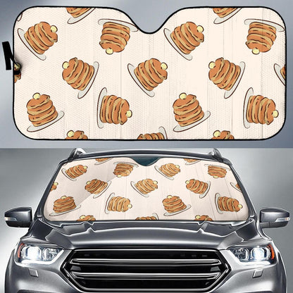 Pancake Pattern Print Design A01 Car Sun Shades-JORJUNE.COM