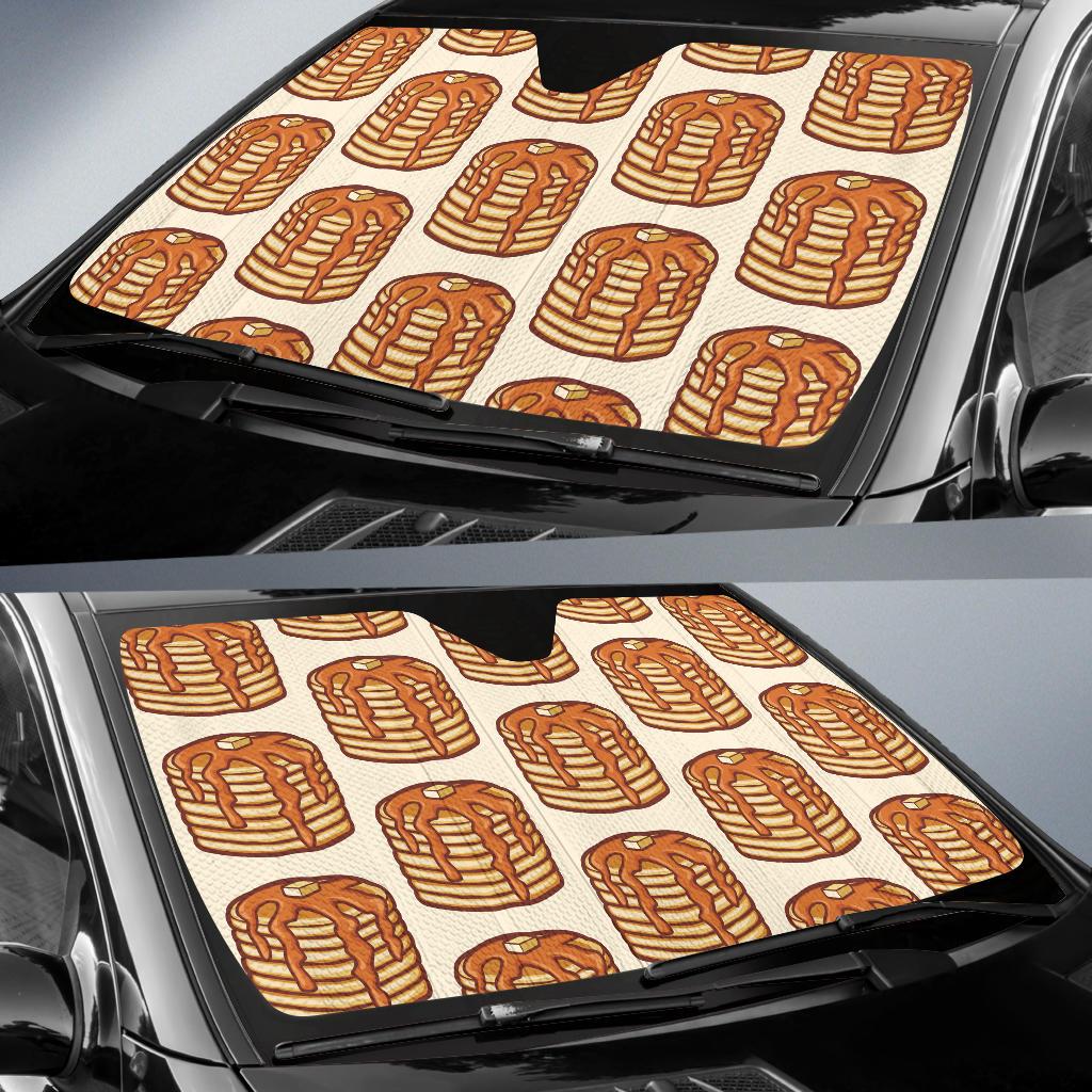 Pancake Pattern Print Design A02 Car Sun Shades-JORJUNE.COM