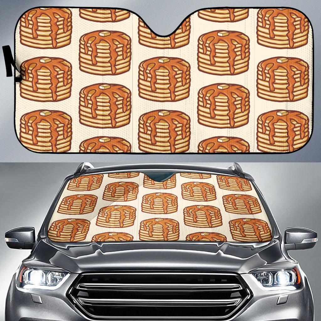 Pancake Pattern Print Design A02 Car Sun Shades-JORJUNE.COM