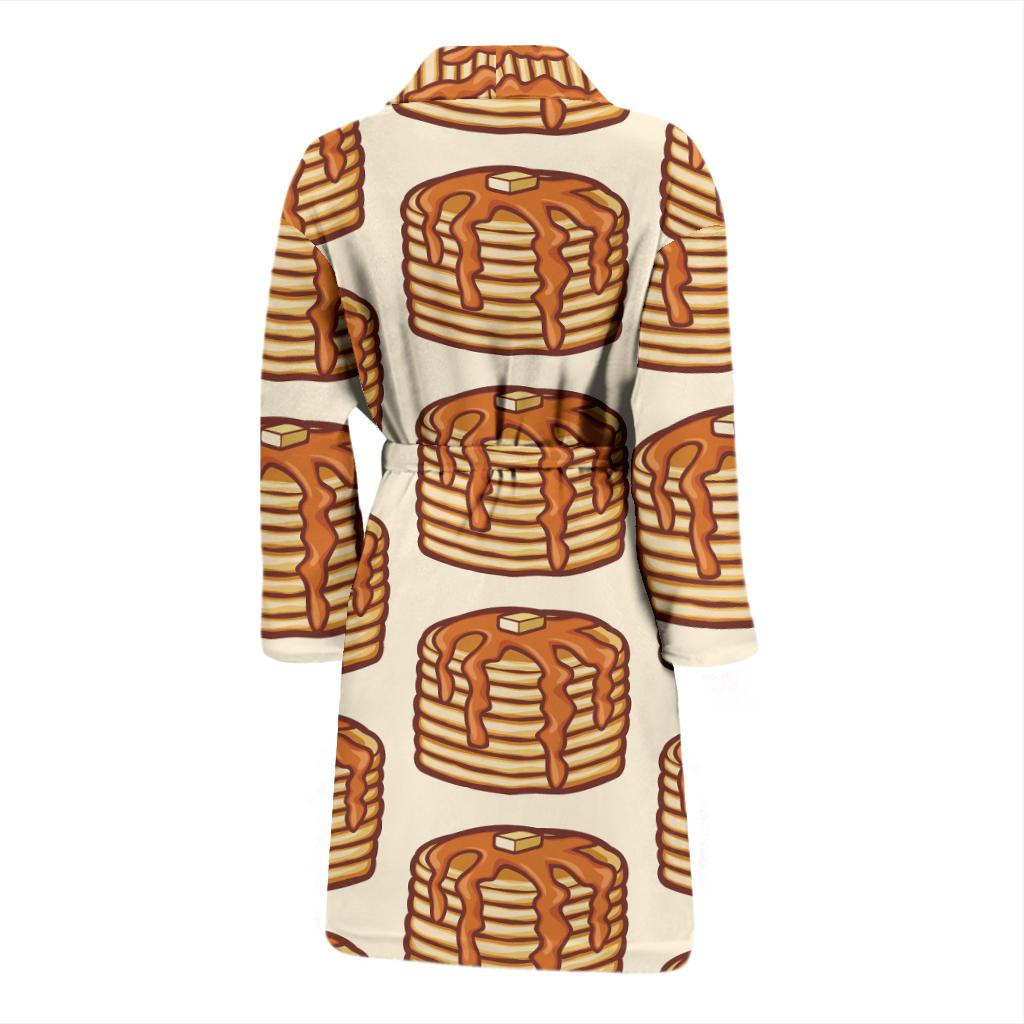 Pancake Pattern Print Design A02 Men Bathrobe-JORJUNE.COM