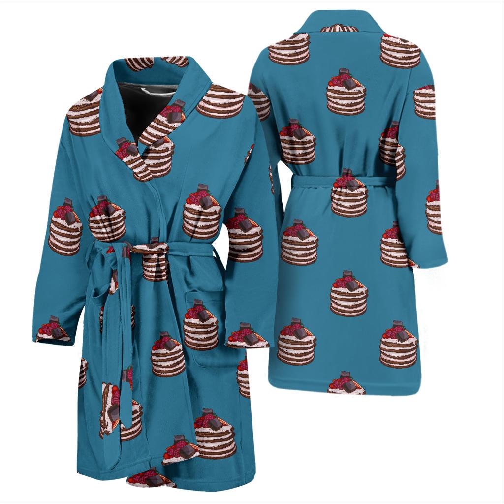 Pancake Pattern Print Design A03 Men Bathrobe-JORJUNE.COM