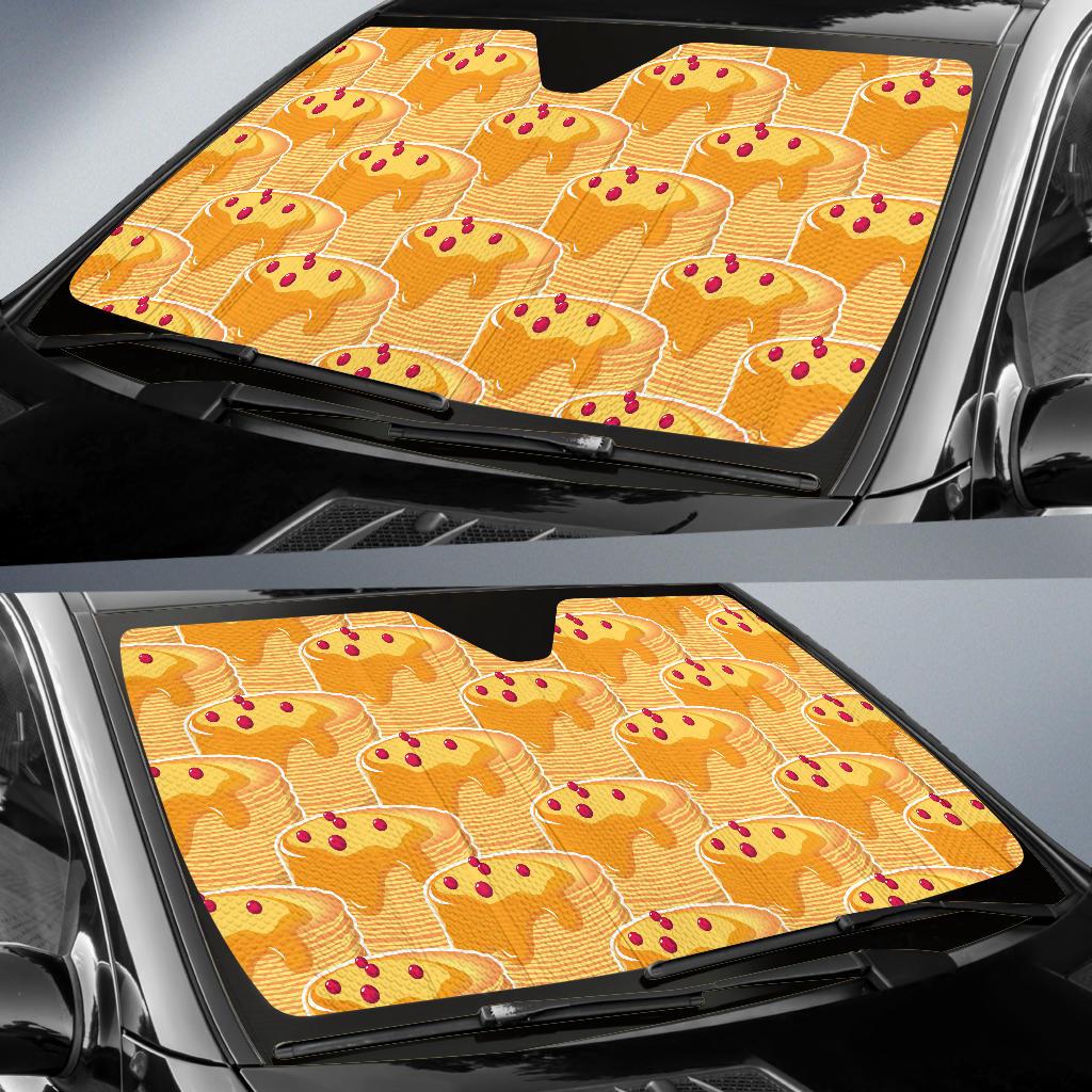 Pancake Pattern Print Design A04 Car Sun Shades-JORJUNE.COM