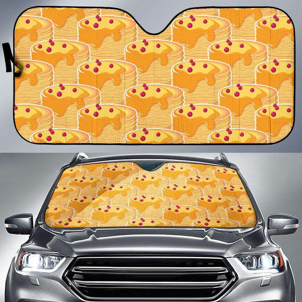 Pancake Pattern Print Design A04 Car Sun Shades-JORJUNE.COM