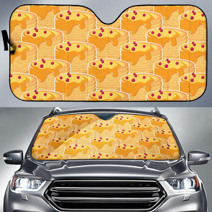 Pancake Pattern Print Design A04 Car Sun Shades-JORJUNE.COM