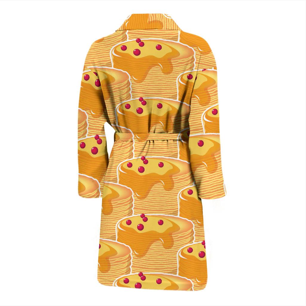 Pancake Pattern Print Design A04 Men Bathrobe-JORJUNE.COM