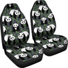 Panda Bear Bamboo Themed Print Universal Fit Car Seat Covers-JorJune