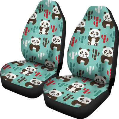 Panda Bear Cute Themed Print Universal Fit Car Seat Covers-JorJune