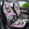 Panda Bear Flower Design Themed Print Universal Fit Car Seat Covers-JorJune