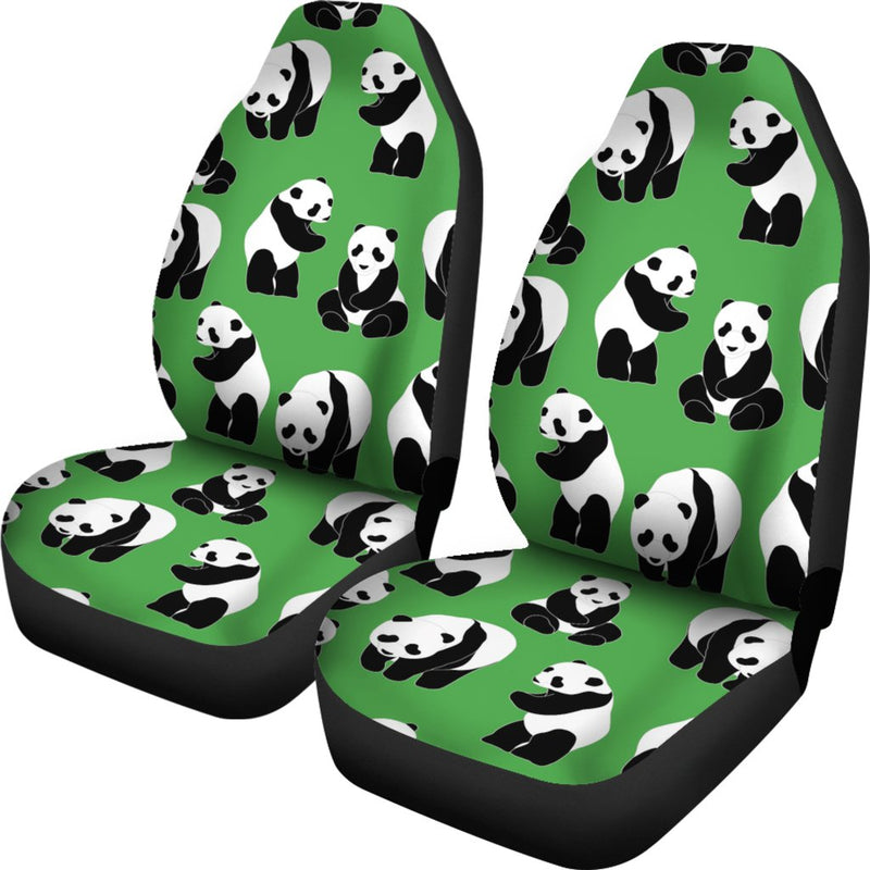 Panda Bear Pattern Themed Print Universal Fit Car Seat Covers-JorJune