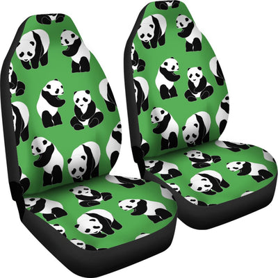 Panda Bear Pattern Themed Print Universal Fit Car Seat Covers-JorJune