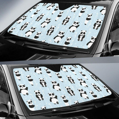 Panda Pattern Print Design A01 Car Sun Shades-JORJUNE.COM