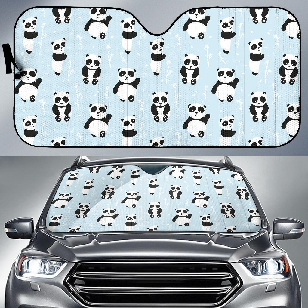 Panda Pattern Print Design A01 Car Sun Shades-JORJUNE.COM