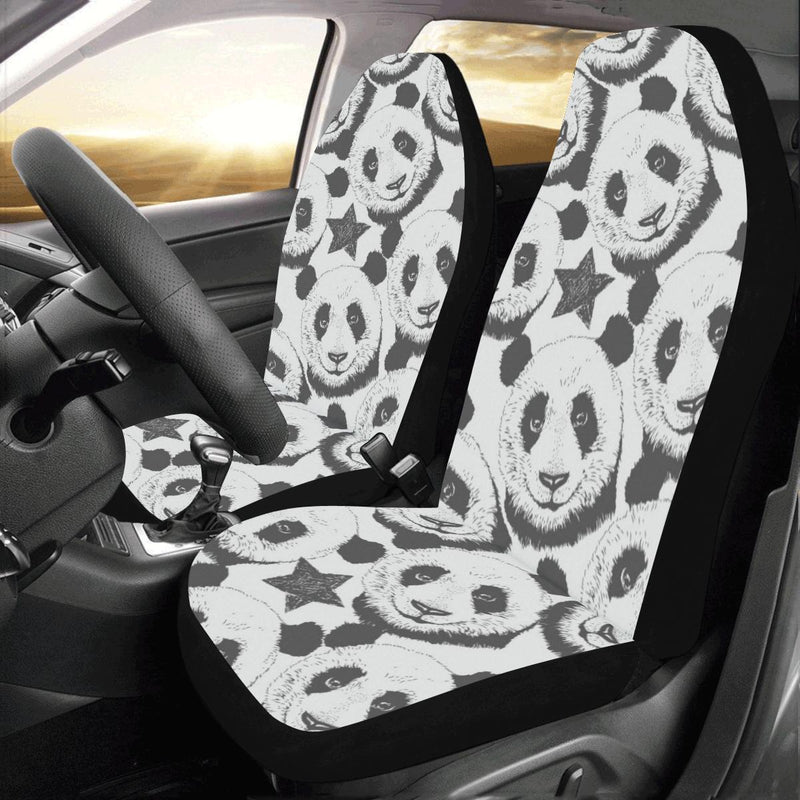 Panda Pattern Print Design A02 Car Seat Covers (Set of 2)-JORJUNE.COM