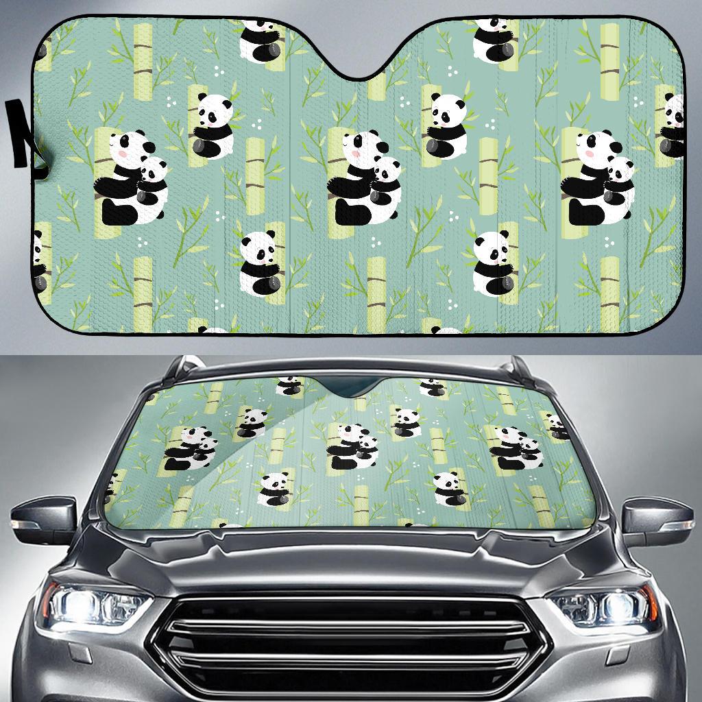 Panda Pattern Print Design A03 Car Sun Shades-JORJUNE.COM
