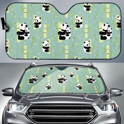 Panda Pattern Print Design A03 Car Sun Shades-JORJUNE.COM