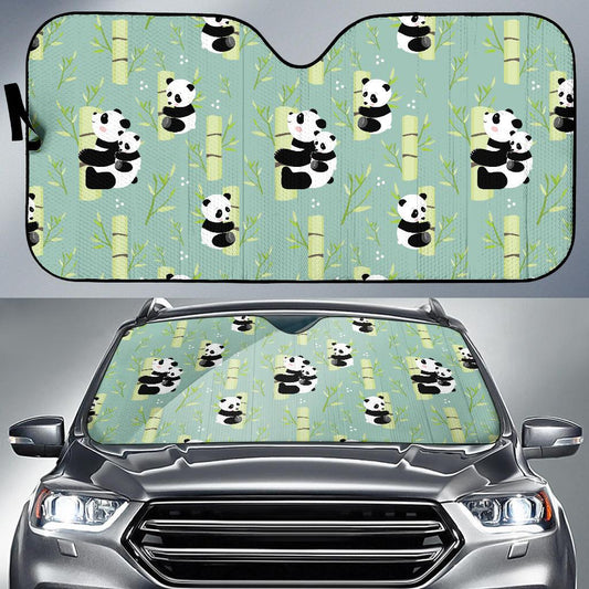 Panda Pattern Print Design A03 Car Sun Shades-JORJUNE.COM
