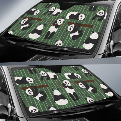 Panda Pattern Print Design A04 Car Sun Shades-JORJUNE.COM