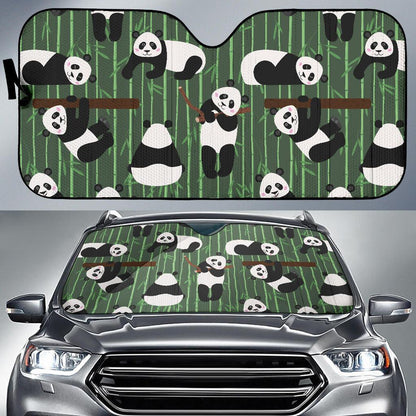 Panda Pattern Print Design A04 Car Sun Shades-JORJUNE.COM