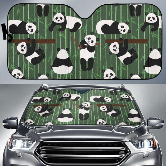 Panda Pattern Print Design A04 Car Sun Shades-JORJUNE.COM