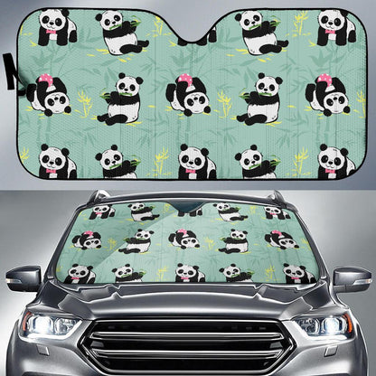 Panda Pattern Print Design A05 Car Sun Shades-JORJUNE.COM