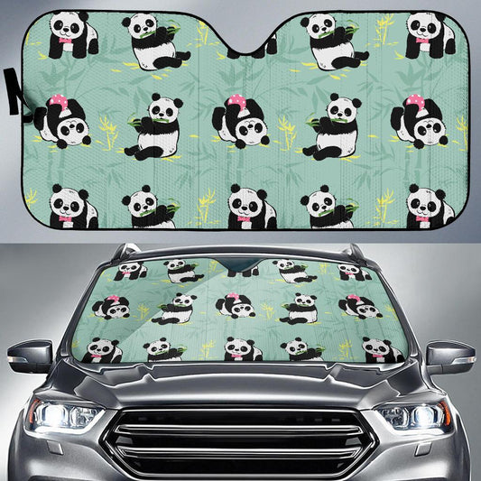 Panda Pattern Print Design A05 Car Sun Shades-JORJUNE.COM
