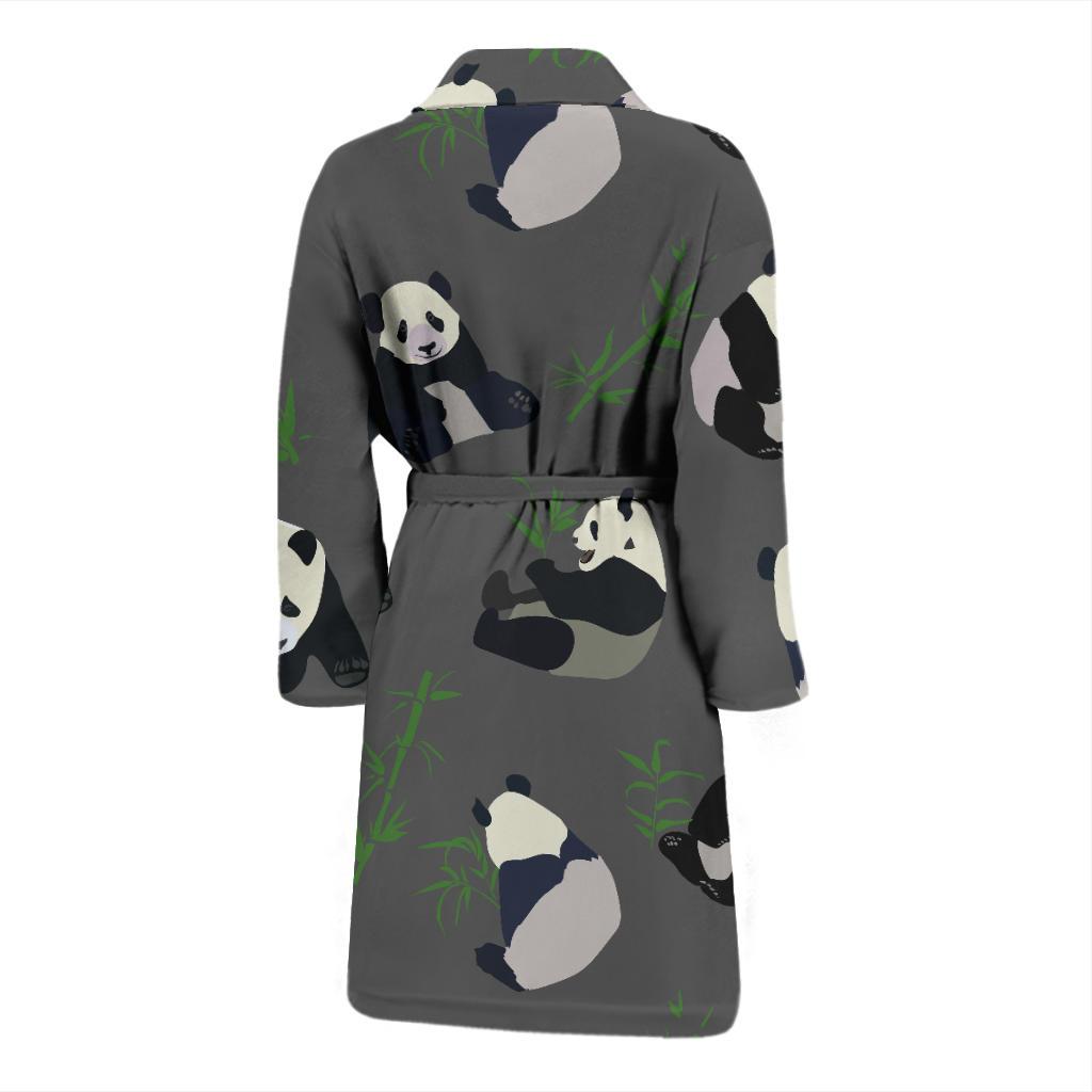 Panda Pattern Print Design A06 Men Bathrobe-JORJUNE.COM