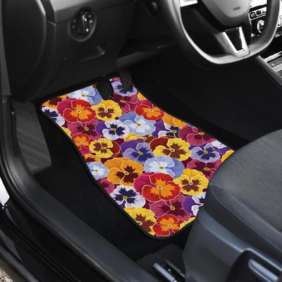 Pansy Pattern Print Design PS01 Car Floor Mats-JORJUNE.COM