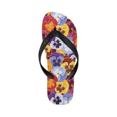 Pansy Pattern Print Design PS01 Flip Flops-JorJune